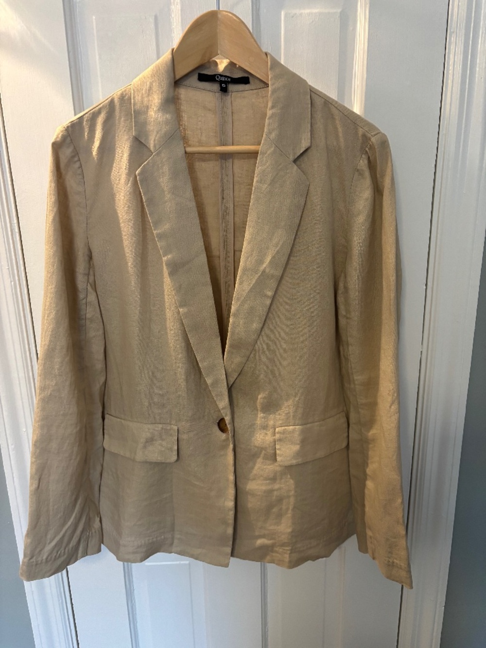 Linen Quince Blazer - Tan - Size S